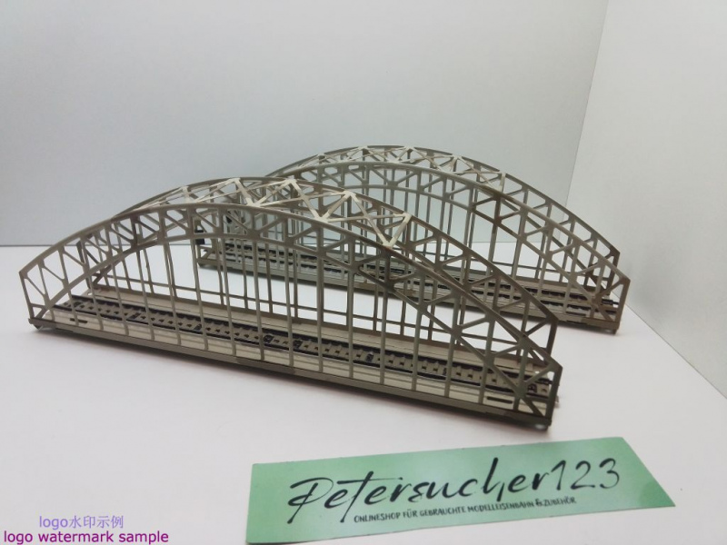 MÄRKLIN H0 AC 7163 2x Bogenbrücke Blech für M-Gleis