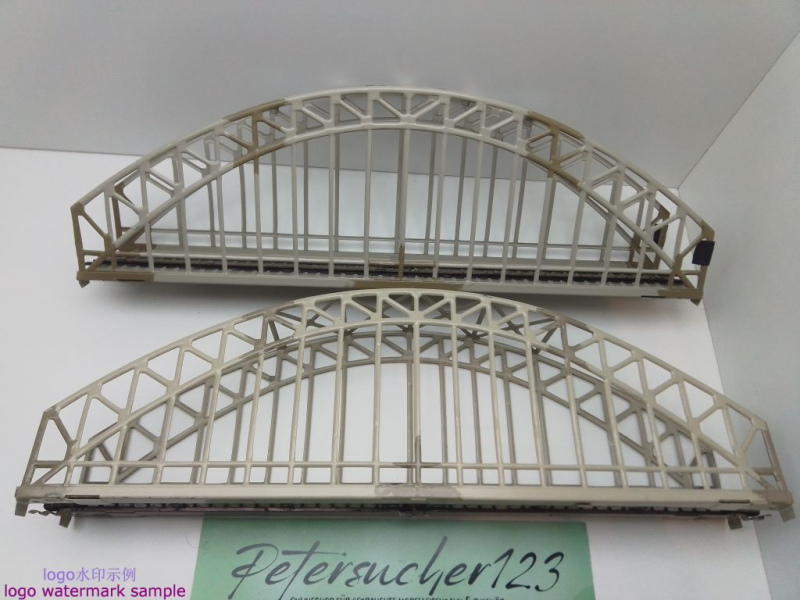 MÄRKLIN H0 AC 7163 2x Bogenbrücke Blech für M-Gleis