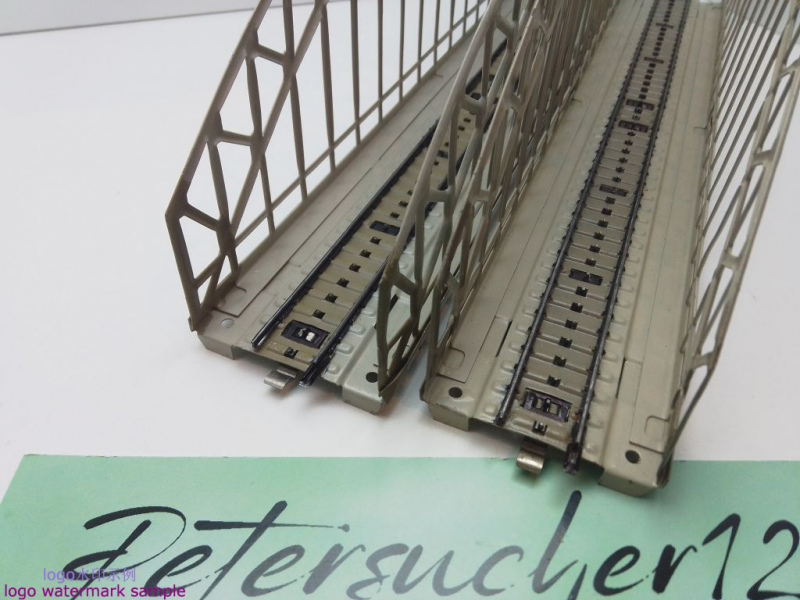 MÄRKLIN H0 AC 7163 2x Bogenbrücke Blech für M-Gleis