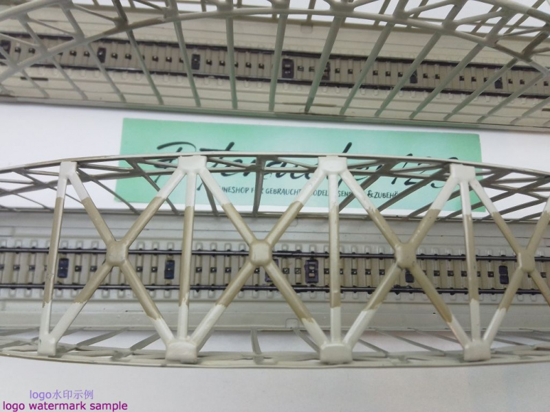 MÄRKLIN H0 AC 7163 2x Bogenbrücke Blech für M-Gleis