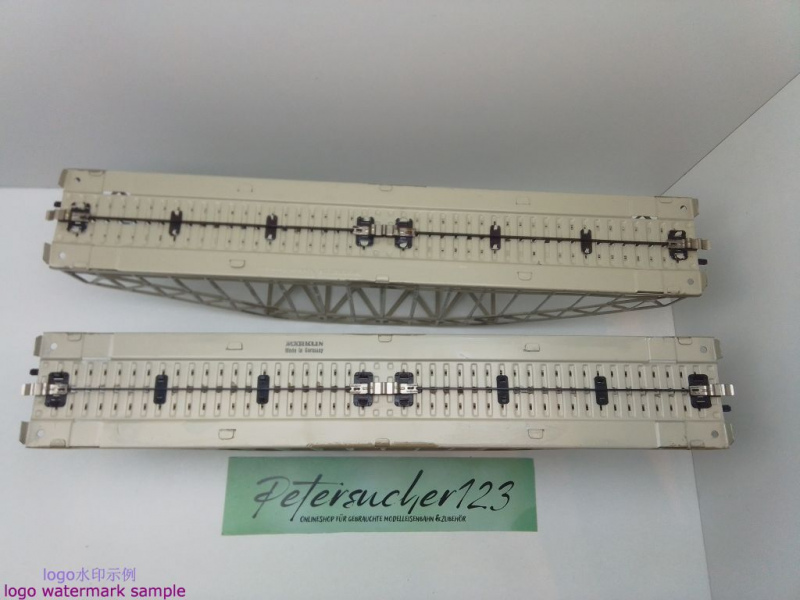 MÄRKLIN H0 AC 7163 2x Bogenbrücke Blech für M-Gleis