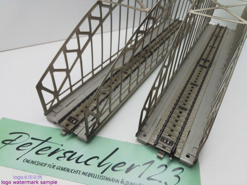 MÄRKLIN H0 AC 7163 2x Bogenbrücke Blech für M-Gleis