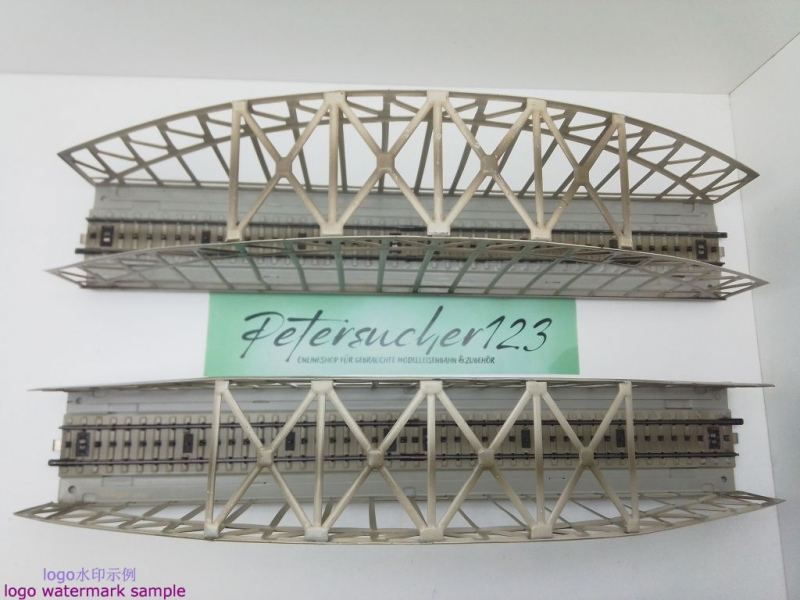 MÄRKLIN H0 AC 7163 2x Bogenbrücke Blech für M-Gleis