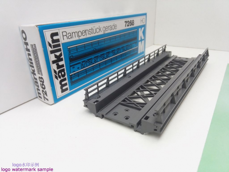 MÄRKLIN H0 AC 7268 gerades Rampenstück für K- & M-Gleis / geschraubt / OVP