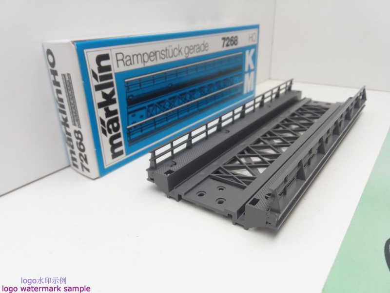MÄRKLIN H0 AC 7268 gerades Rampenstück für K- & M-Gleis / geschraubt / OVP