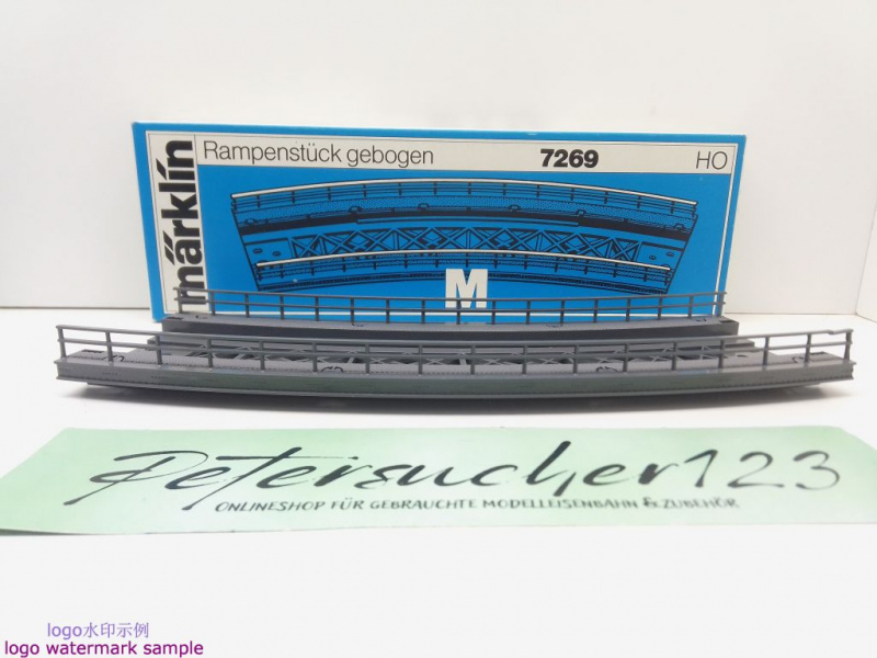 MÄRKLIN H0 AC 7269 gebogenes Rampenstück für M-Gleis / OVP
