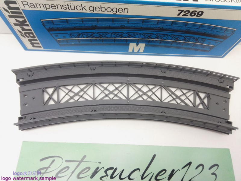 MÄRKLIN H0 AC 7269 gebogenes Rampenstück für M-Gleis / OVP