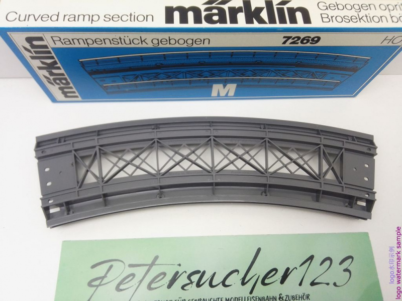 MÄRKLIN H0 AC 7269 gebogenes Rampenstück für M-Gleis / OVP
