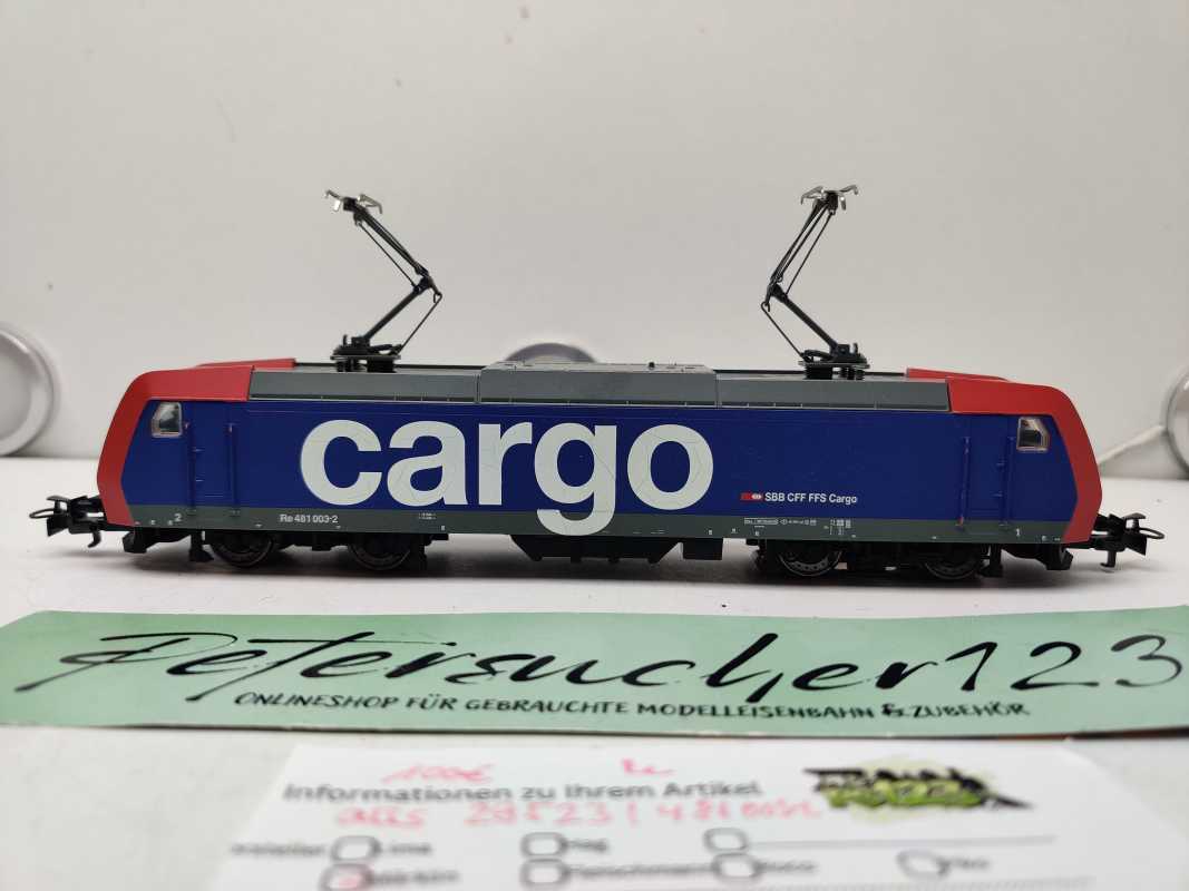 MÄRKLIN H0 AC Elektrolokomotive Re481 003-2 / blauen und roten Design / SBB Cargo / Fx