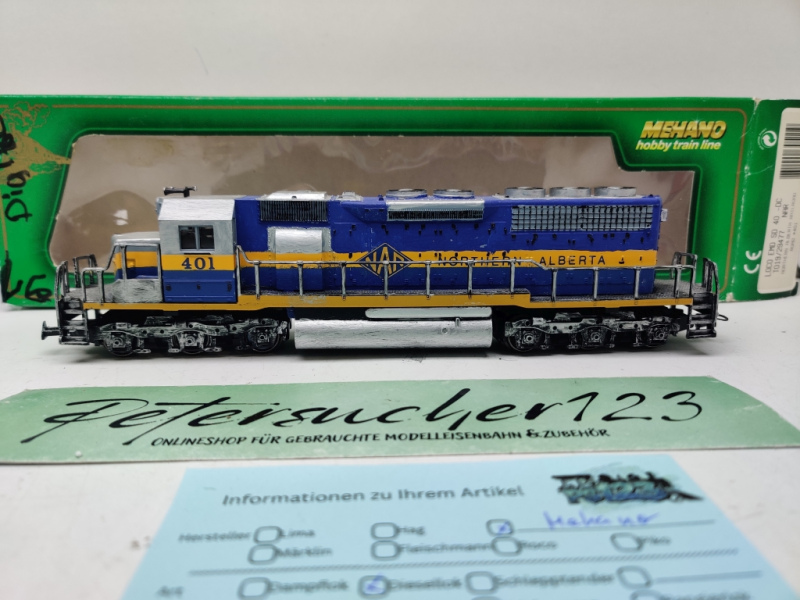 Mehano H0 DC 29477 / T019 Diesellok gealtert / bemalt / Analog / OVP