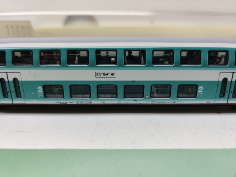 Mini Trix N DC 13758 / Doppelstock-Steuerwagen 2. Klasse / inklusive Personen / OVP