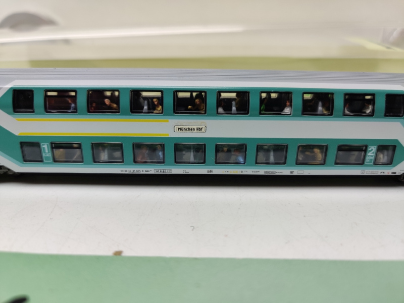 Mini Trix N DC 13770 / Nahverkehrs-Doppelstockwagen 1./2. Klasse / inklusive Personen / OVP