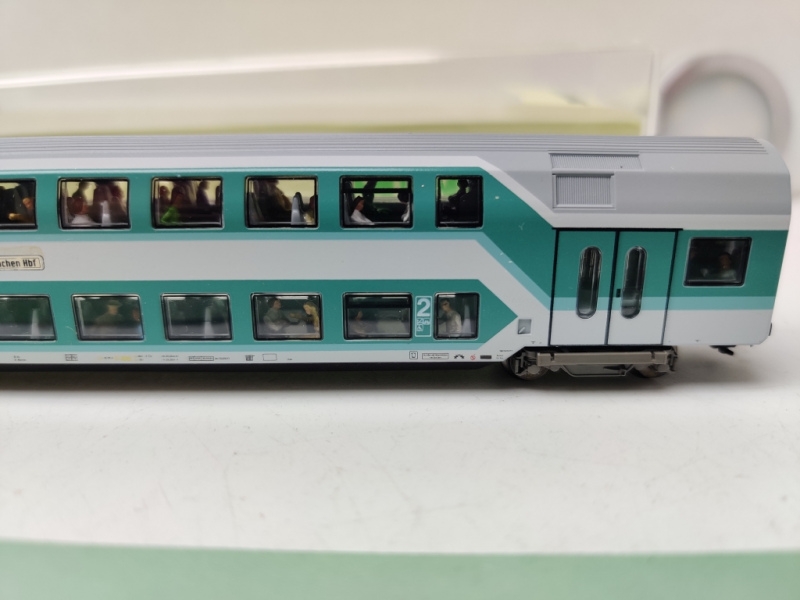 Mini Trix N DC 13770 / Nahverkehrs-Doppelstockwagen 1./2. Klasse / inklusive Personen / OVP