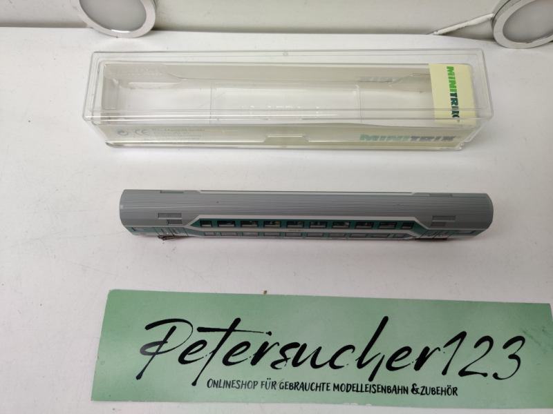 Mini Trix N DC 13770 / Nahverkehrs-Doppelstockwagen 1./2. Klasse / inklusive Personen / OVP