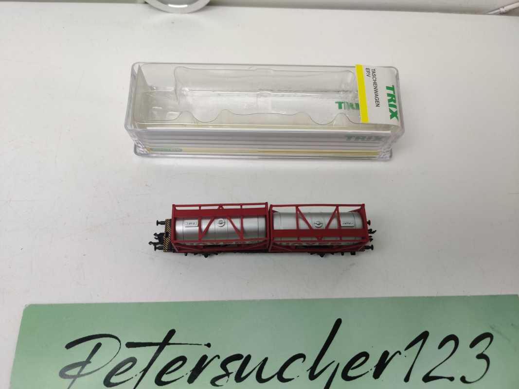 Mini Trix N DC 15289-05 / Einheitstaschenwagen / Sdgkms 707 / DB AG / Tankcontainern „VOTG TANKTAINER“ / OVP