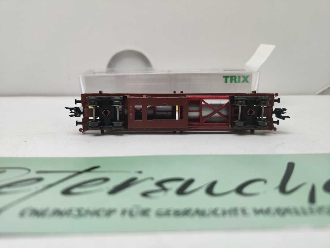 Mini Trix N DC 15257-2 / Einheitstaschenwagen / Sdgkms 707 / DB AG / Tankcontainern „HOYER“ / OVP