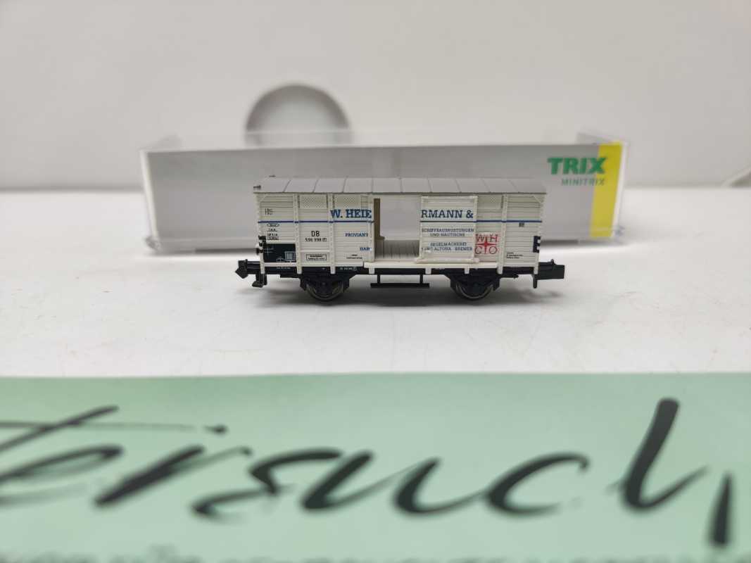 Mini Trix N DC 155926 /  gedeckter Güterwagen der Bauart G 02 / DB / Ep. III /„Heiermann“  / OVP