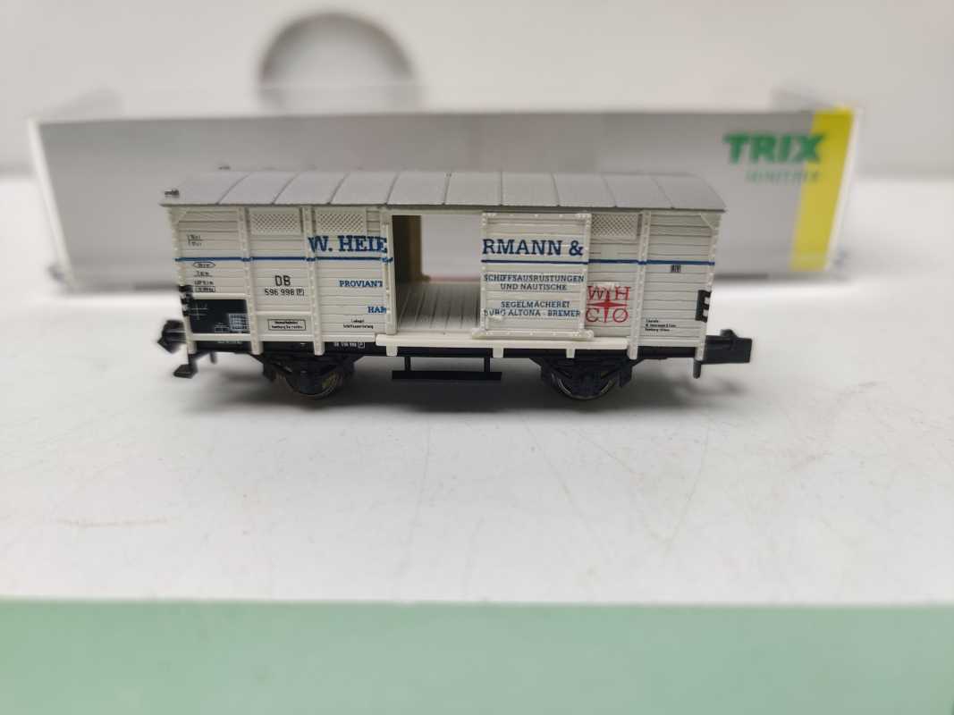 Mini Trix N DC 155926 /  gedeckter Güterwagen der Bauart G 02 / DB / Ep. III /„Heiermann“  / OVP