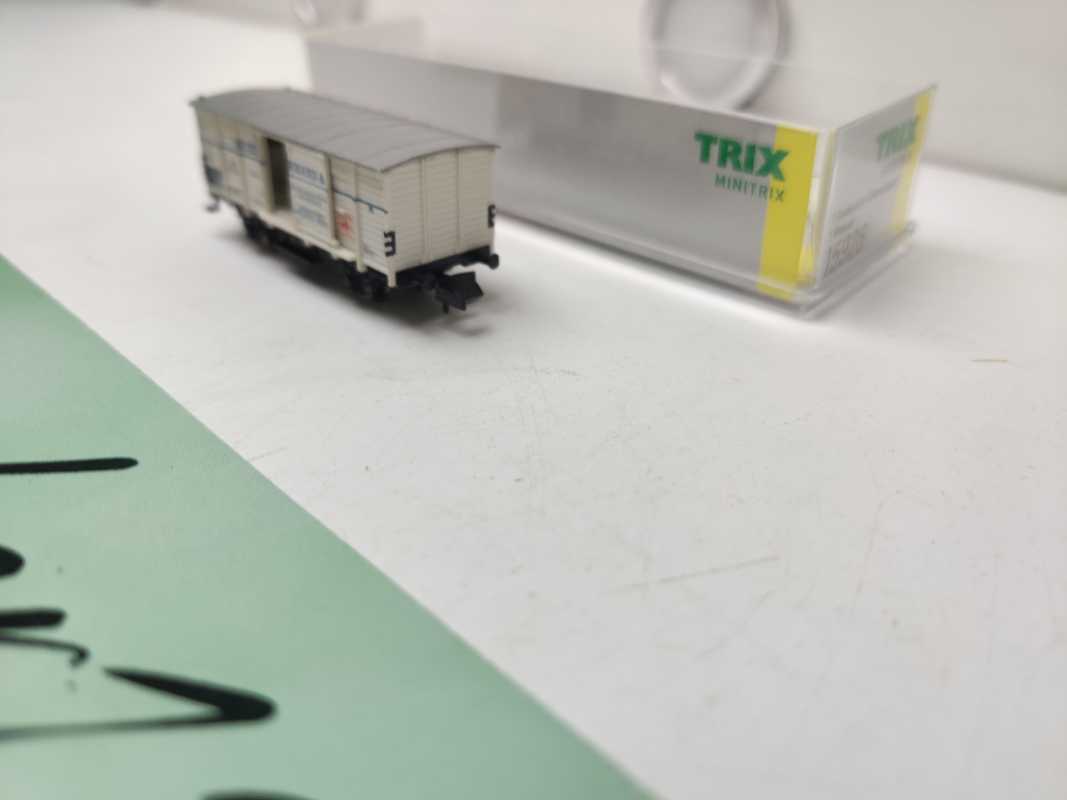 Mini Trix N DC 155926 /  gedeckter Güterwagen der Bauart G 02 / DB / Ep. III /„Heiermann“  / OVP