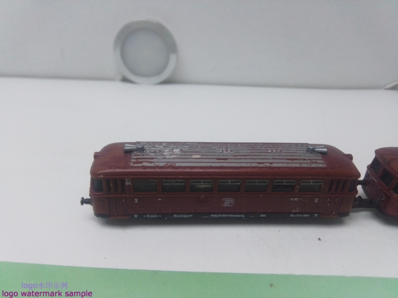 Trix N DC 989731/982776 Schienenbus mit Beiwagen / Rot / DB