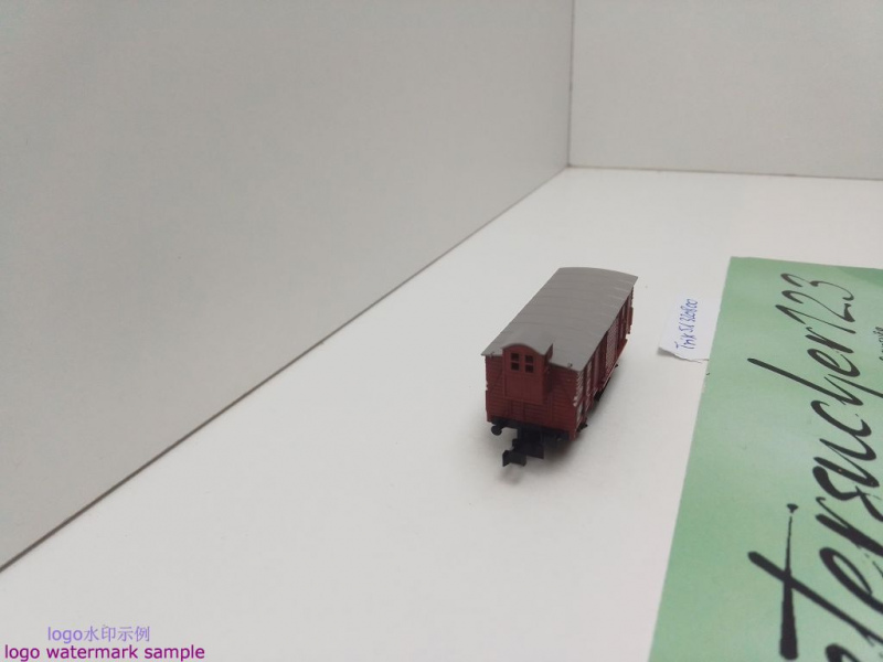 Minitrix N DC 51 3208 00 gedeckter Güterwagen m Bremserhaus / Gm / DRG