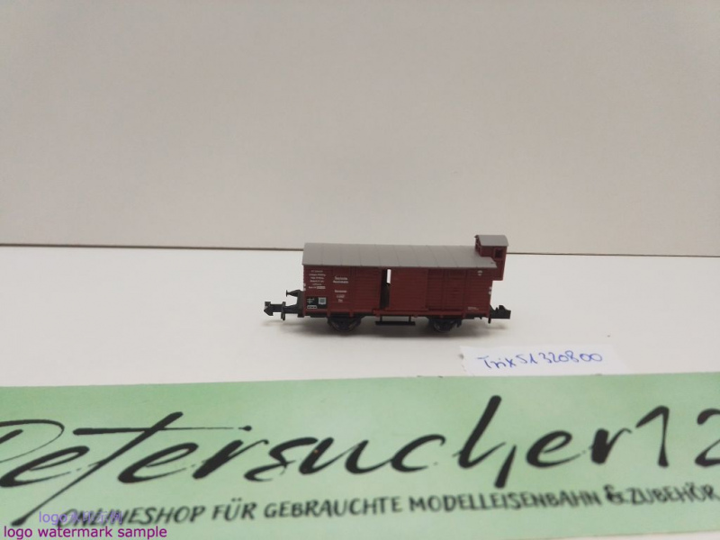 Minitrix N DC 51 3208 00 gedeckter Güterwagen m Bremserhaus / Gm / DRG