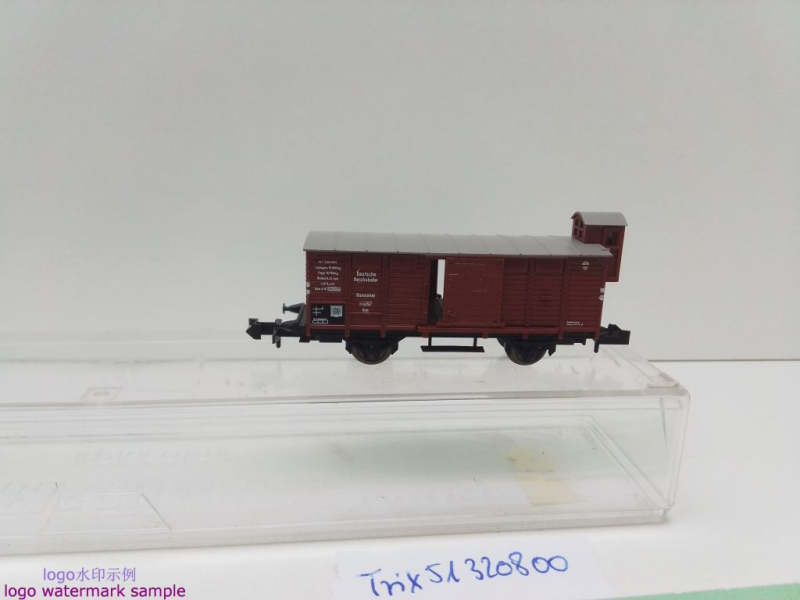 Minitrix N DC 51 3208 00 gedeckter Güterwagen m Bremserhaus / Gm / DRG
