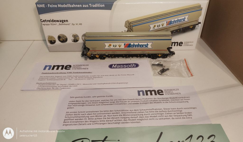 NME H0 AC 507695 Getreidewagen "Bohnhorst" / Funktionsdecoder / K / NL-HVLE / OVP