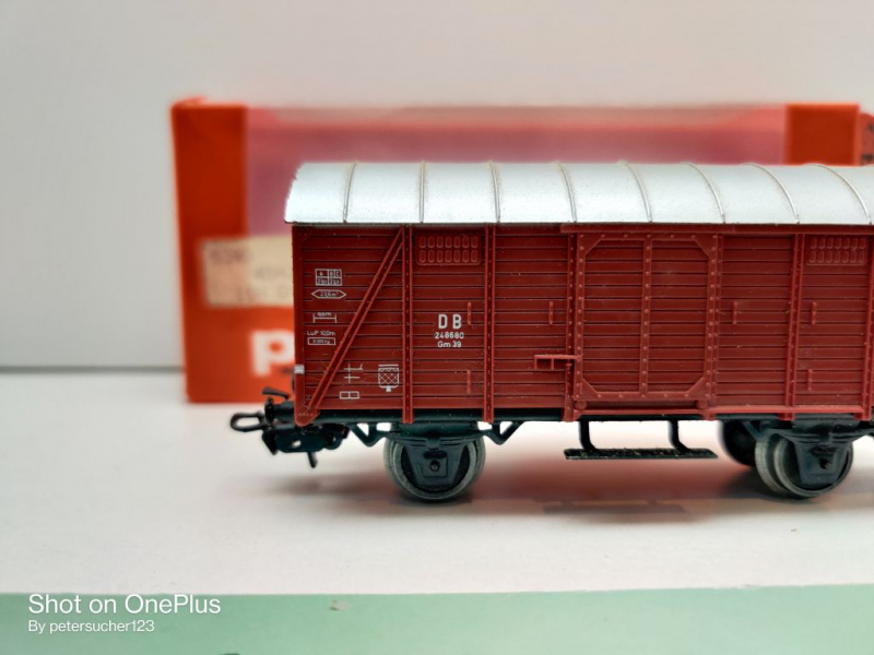 Primex H0 AC 4542 gedeckter Güterwagen / Gm39 / DB / OVP rot
