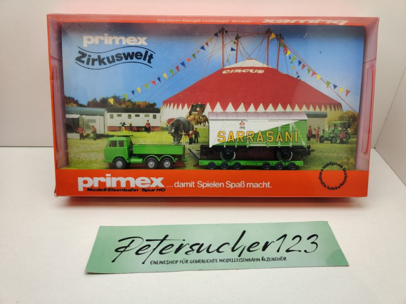 Primex H0 AC 4584 Zirkuswelt "Sarrasani" Güterwagen + LKW / Privat / OVP ungeöffnet