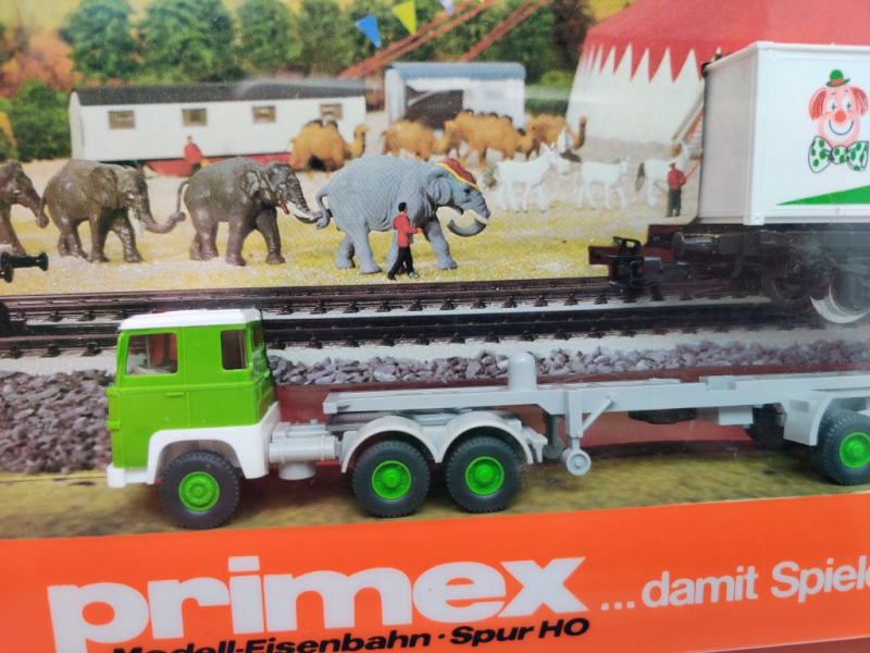 Primex H0 AC 4585 Zirkuswelt2 "Sarrasani" Containerwagen + LKW / OVP ungeöffnet