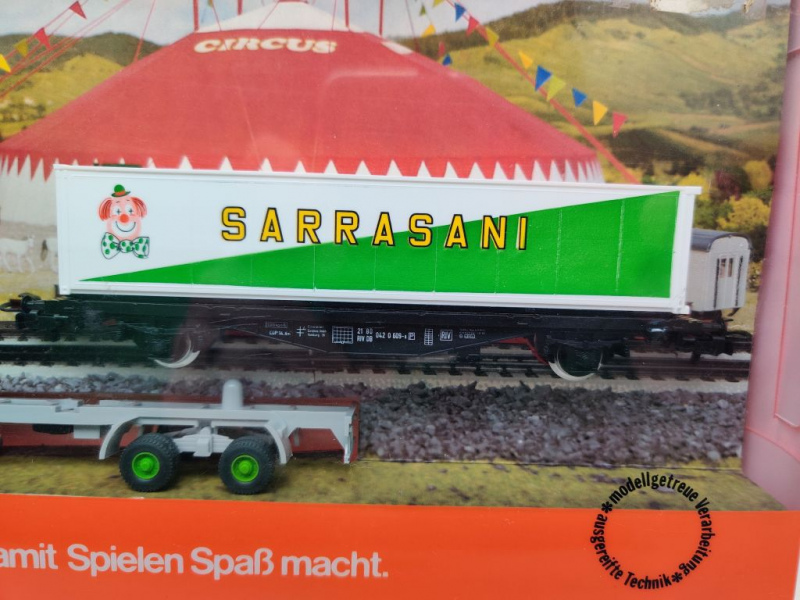 Primex H0 AC 4585 Zirkuswelt2 "Sarrasani" Containerwagen + LKW / OVP ungeöffnet
