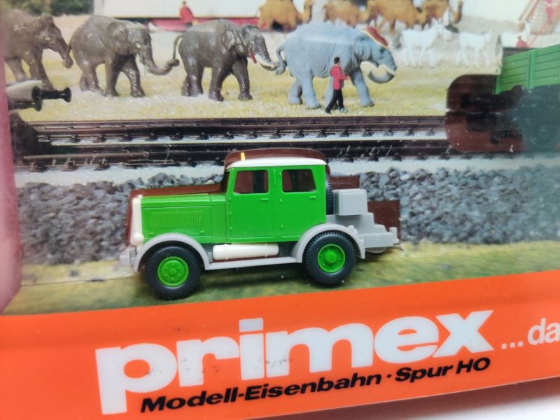 Primex H0 AC 4586 Zirkuswelt 3 "Sarrasani" Niederbord, Anhänger + LKW / OVP ungeöffnet