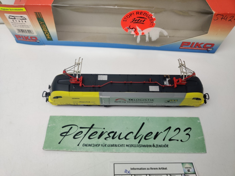 PIKO H0 DC 57419 / ES64 U2-005  E-Lok / Siemens Dispo Lok TX-Logistik / Ep.V / Analog / DSS / OVP