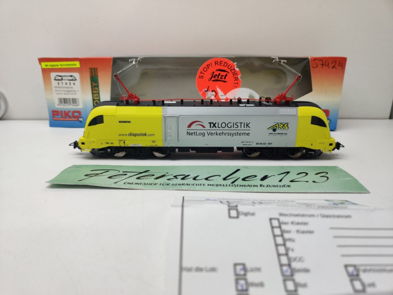 PIKO H0 DC 57419 / ES64 U2-005  E-Lok / Siemens Dispo Lok TX-Logistik / Ep.V / Analog / DSS / OVP