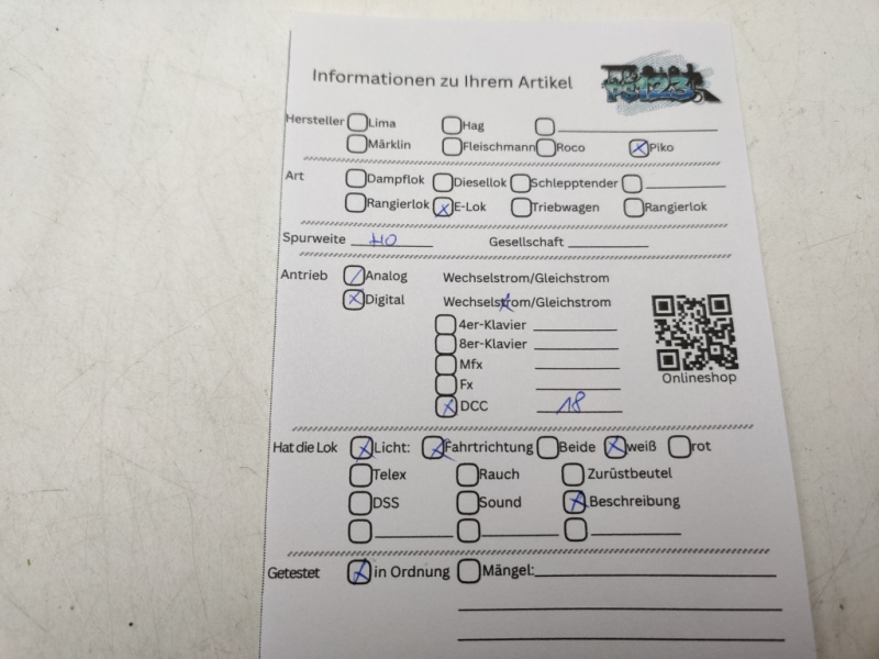 PIKO H0 AC 57211 / ES 64 Elektrolok Siemens Dispo / DSS / DCC-Digital  / OVP