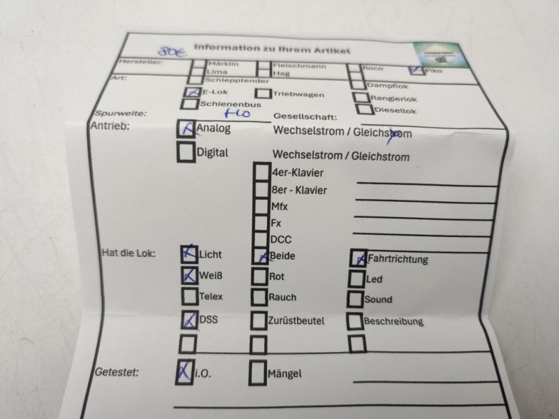 PIKO H0 DC 57419 / ES64 U2-005  E-Lok / Siemens Dispo Lok raiil4chem / Ep.V / Analog / DSS / OVP
