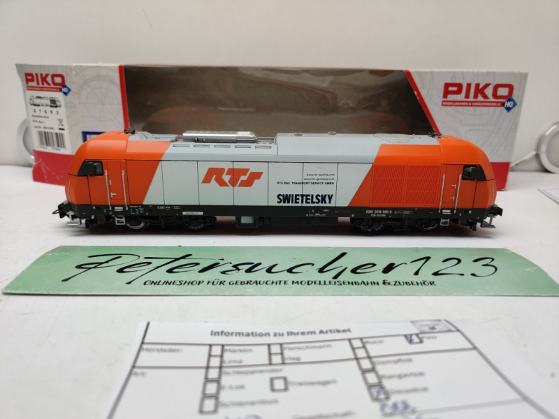 PIKO H0 DC 57592 Diesellok 2016 RTS  /Ep.V / 2016 905 / Digital / OVP