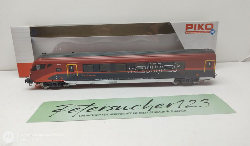 PIKO H0 DC 57672-3 Steuerwagen Railjet / 1. Kl / ÖBB / K / OVP