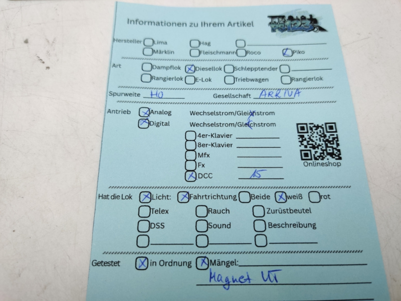 PIKO H0 DC 57591 / Alex 223  Diesellok / DCC-Digital / OVP