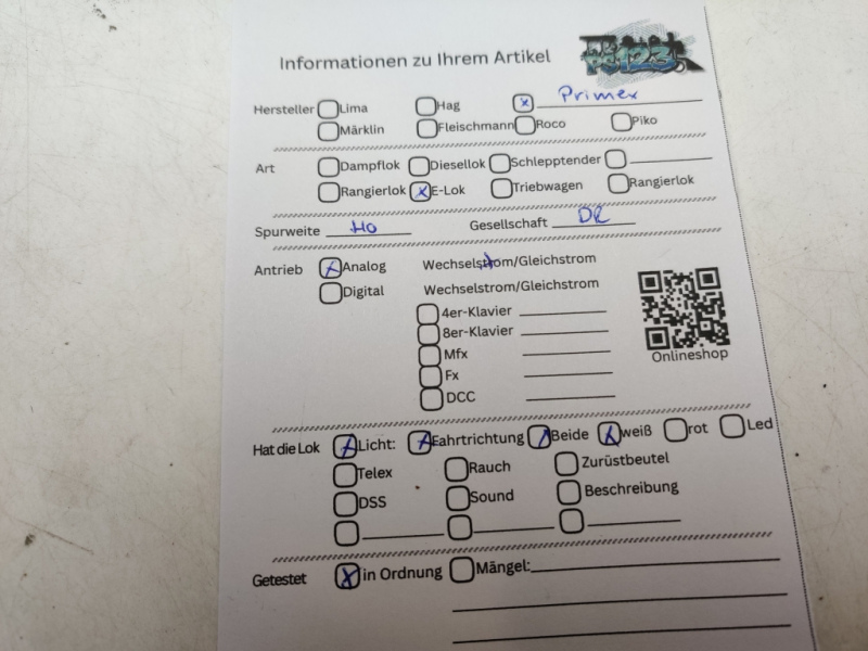 Primex H0 AC 3187 / EP2  Elektrolokomotive / braun / Analog / OVP