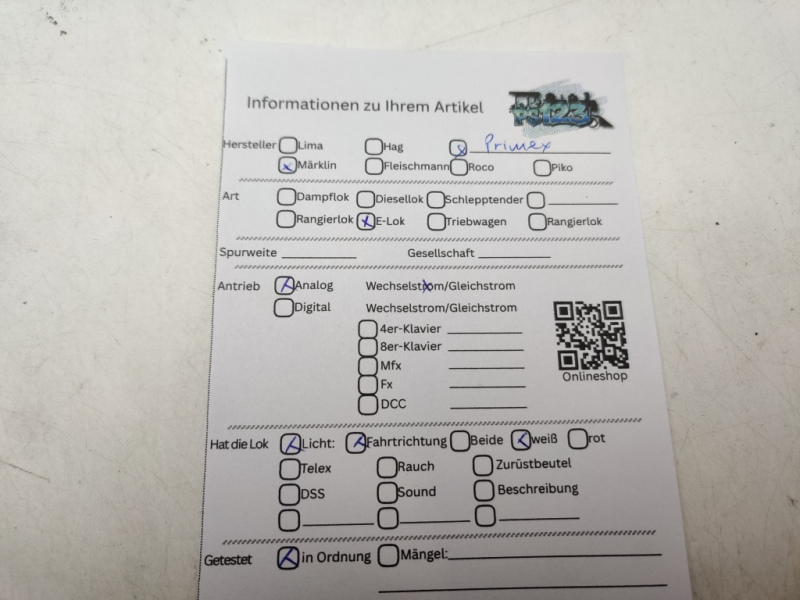 Primex H0 AC 3192 / Elektrische Lokomotive E 32 / Grün / Analog / OVP
