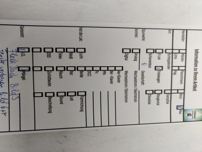 PIKO N DC 5/0649 Triebwagen + Beiwagen / Analog / Blau / Silber