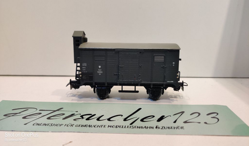 Piko H0 AC Flachdach Güterwagen grau m Brmshs / 151093 Kdl / P.K.P.