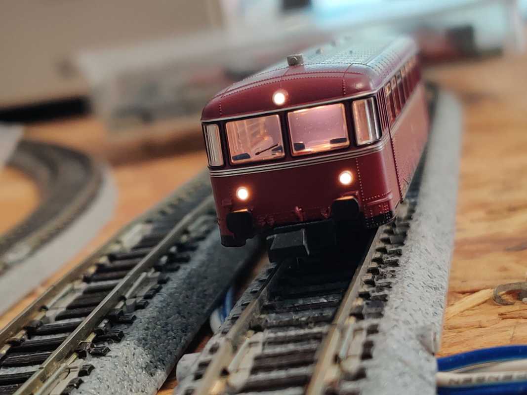 Piko N DC 40255 Schienenbus Bei-/Packwagen 998 / Licht / NEM / DB / OVP
