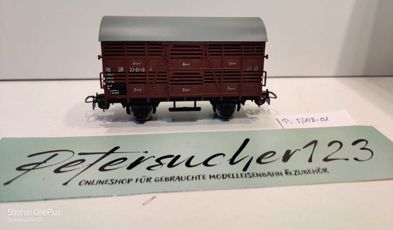 Piko H0 AC 5/128-01 Viehtransportwagen / 23-01-18 / DR