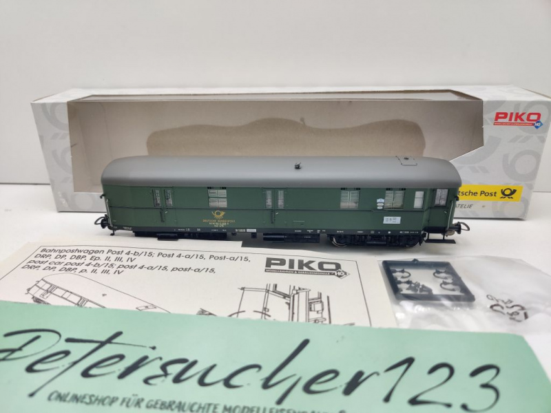 Piko H0 DC 53222 Bahnpostwagen Post-a/15 / NEM / DBP / OVP