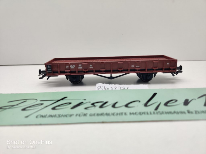 Piko H0 DC 58741 Niederbordwagen / Rmms33 / Märklin-Kupplungen / NEM / DB