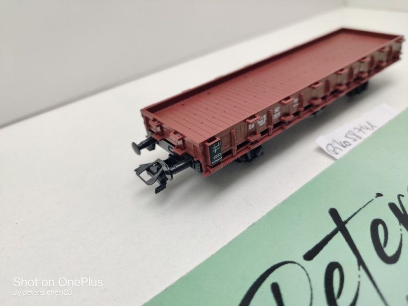 Piko H0 DC 58741 Niederbordwagen / Rmms33 / Märklin-Kupplungen / NEM / DB