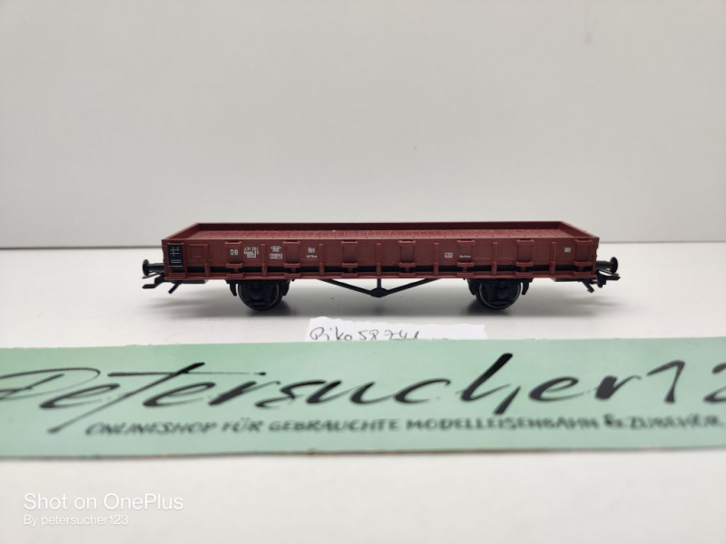 Piko H0 DC 58741 Niederbordwagen / Rmms33 / Märklin-Kupplungen / NEM / DB